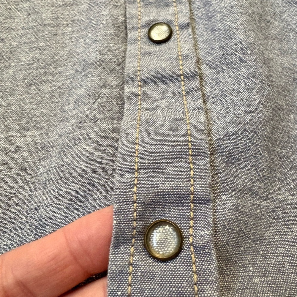 American Rag Light Blue-Gray Casual Button-Down Shirt - Picture 3 of 8
